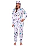 Bioworld Sanrio Hello Kitty and Friends Pajama Kuromi My Melody Keroppi Character Hooded Union Suit Sleepwear (Small/Medium)