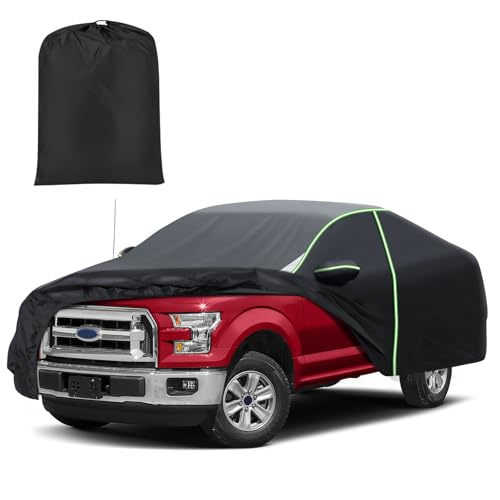 Image of Mixsuper Liner Car Cover for Ford F-150 F-250 F-350 2001-2026 (Only for 5.5Ft Bed), 7 Layers Waterproof Car Cover Accessories for F150 F250 F350 with Zipper Door, Windproof Straps, Reflective Strips
