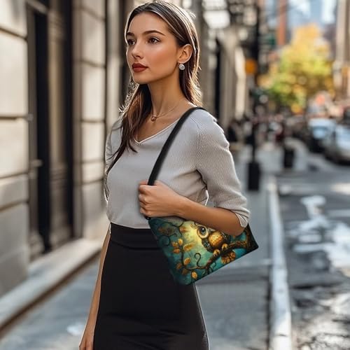 Image of Handbag for Women Leather Underam Shoulder Bag with Zipper Fashion Work Purse Waterproof Travel Wallet