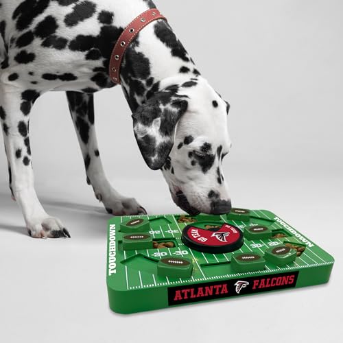 Image of Pets First NFL Atlanta Falcons Large Puzzle Toy for Dogs, Slow Feeder Board for Pets, New Bigger Size, Interactive Doggie Treat Toy