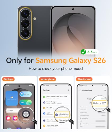 Image of FNTCASE for Samsung Galaxy S26 Case: [Fit for Magsafe] [Full Camera Protection & Screen Protector] Translucent Matte Military Grade - Shockproof Protective Phone Cover for Samsung S 26 - Black 6.3inch
