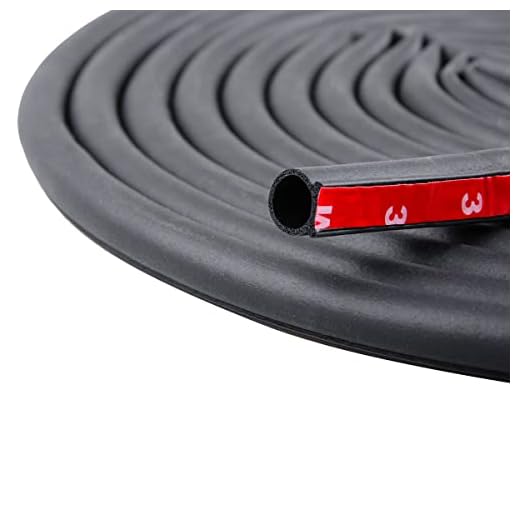 19.7 Feet Long Weather Stripping Seal Strip for Doors/Windows, Self-Adhesive Backing Seals Large Gap (from 5/16 inch to 11/20 inch) Seal Strip