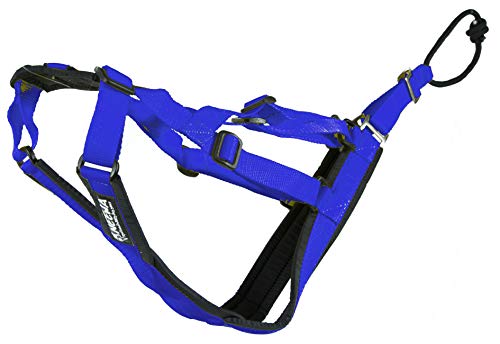 Neewa Adjustable Sled Pro Harness - Large, Blue, Dog Pulling Harness, Great for Dog Joring