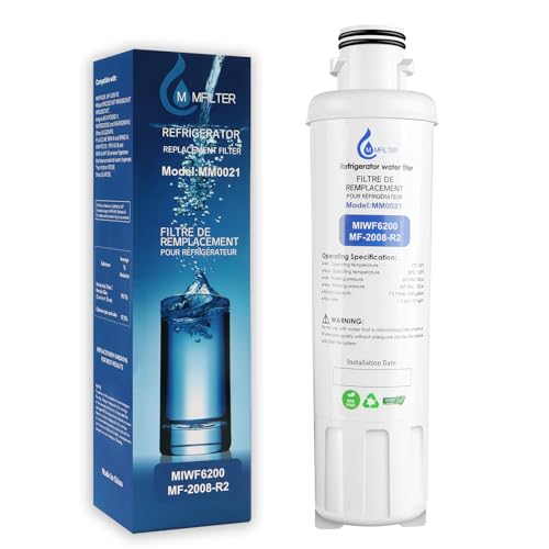 MIWF6200 Water Filter Replacement Compatible with Midea MF-2008-R2 Sharp SJWF200 Thor Kitchen WF200 Zline MIWFT2100 Insignia NS-WF26SS0-1 Twist-in Refrigerator Water Filter (1 Pack)