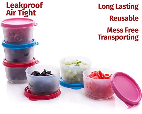 Image of Signoraware Mini Fresh BPA Free Plastic Containers (130ml x 6 | Set of 6 | Multicolor)