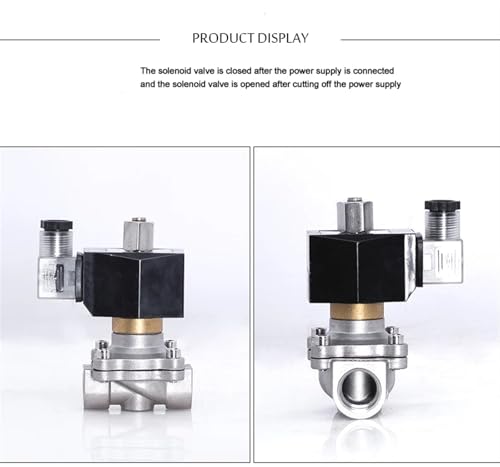 Électrovanne 24V acier inoxydable normalement ouverte DN40 1-1/2 pouce - 7