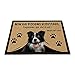 BAGEYOU Zerbino Personalizzato con Il Mio Cane Amore Border Collie Non Hai Bisogno di Bussare Sappiamo già Che Ci Sei Tappetino 70 x 45 cm