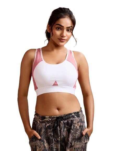 Visionex Women's High Impact Workout Bra, Racerback Design, Full Coverage, Comfortable Fitness Sports Bra, Black-picture-40