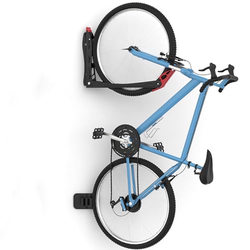 Image of WALMANN BIKEPAL No Lifting Wall Mounted Swivel Bike Rack, Bike Wall Hanger | Garage Space Saving Vertical Bike Storage, Bicycle Swivel Rack, Max. Tire Width 2.4 inch, 20-28 inch Wheels