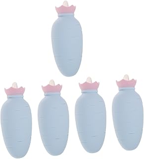 5 Juegos De Bolsas De Agua Caliente Recargables Color Amarillo Y Cómodas Calentadores De Manos Para Mujeres.