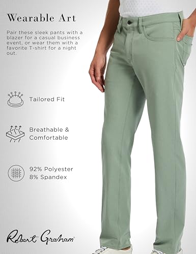 Robert Graham Men’s Grady Straight-Fit Casual Tech Pant2