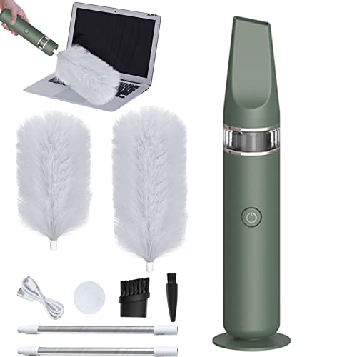 Brosse de nettoyage domestique automatique – Plumeau électrique avec collecteur de poussière rotatif à 360 degrés, plumeau ďe nettoyage, plumeaux...