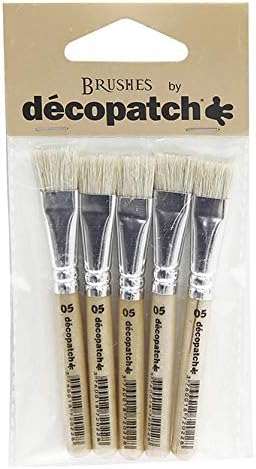 Décopatch - Ref PC05O - 9cm Silk Brush - Bristles Made from Hog Hair, Suitable for Use on All Surfaces, Good on Uneven Surfaces, Less Brush Streaks, Easy to Clean