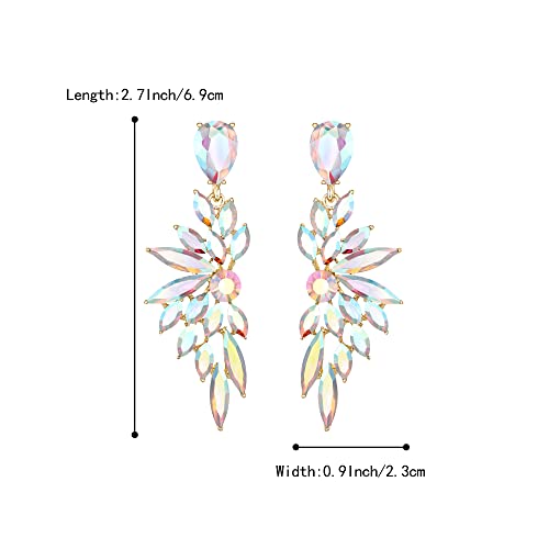 BriLove Women's Wedding Bridal Earrings Prom Dangle Earring Iridescent AB by BriLove - Used condition - Image 6