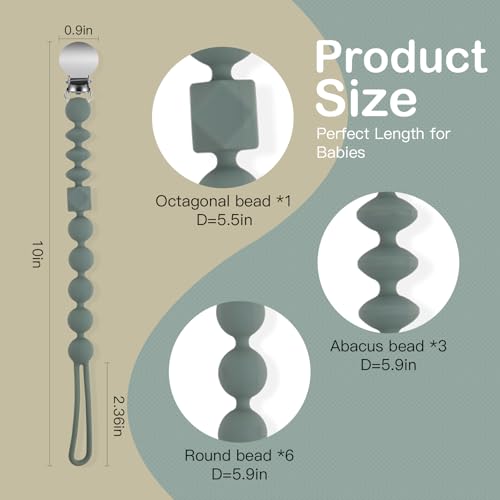 Image of MINMUNJIU Silicone Pacifier Clips for Boys, 4 Pack One Piece Soft Flexible Pacifier Holder Clip Binky Clips for Boys