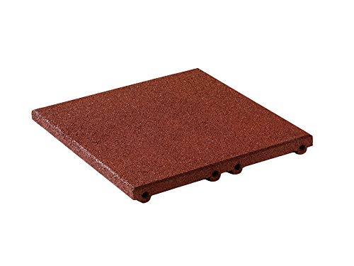 Fallschutzmatte Fallschutzplatte 45 mm aus Gummigranulat Made in Germany TÜV geprüft DIN EN 1176-1 Fallhöhe bis 1,50 m Kindergarten, Spielplatz, Rotbraun