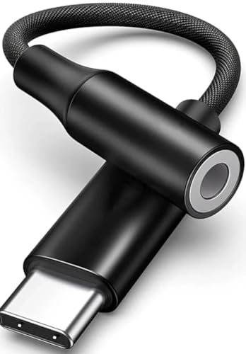 Image of Original Type-C to 3.5mm Headphone Jack Adapter | USB-C to Aux Audio Converter for iPhone 15 /16 & Samsung Galaxy S24 /S23 /S22 /S21 /S20 (3+3 Month Warranty) - Black