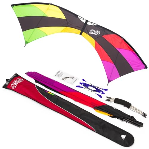 Cerf-volant multicolore HQ Mojo Rainbow R2F stable et facile à faire voler