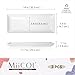 Miicol Porcelain Serving Platters Set of 3, Large Serving Trays 14 Inch, White Rectangle Plates, Ceramic Serving Dishes for Party, Restaurant, Buffet, Steak, Dessert, Salad, Fruit, Microwave Safe