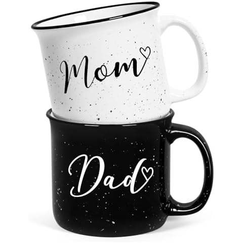 YHRJWN Unique Mom and Dad Mugs Set Cover