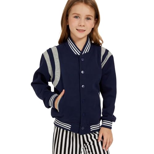 Outofgas Kids Baseball Jackets Boys Girls Fit Varsity Jacket Casual Lightweight Sport Cardigan Bomber Jackets - Main Image