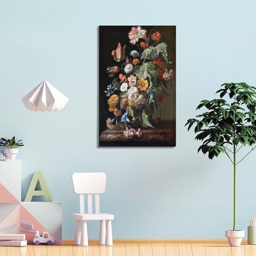 Impression sur toile nature morte fleurs tableau déco murale 40x60 - 4