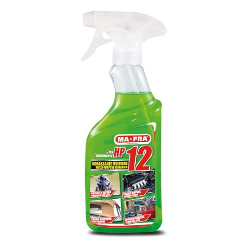 Mafra, HP12, desengrasante multiusos universal, con fórmula activa, adecuado para cualquier tipo de superficie, potente y seguro en las piezas tratadas, tamaño 500 ml