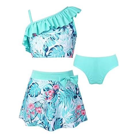 IEFIEL Traje de Baño de 3 Piezas para Niña Cover
