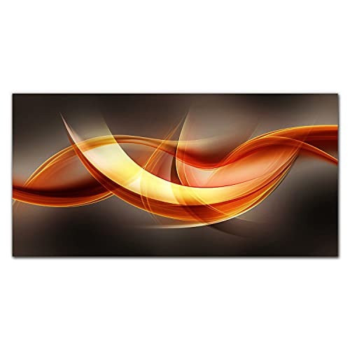 Photo sur verre 100x50cm Waves Flammes pour réchauffer l'ambiance de votre foyer