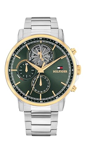Tommy Hilfiger Reloj Analógico de Cuarzo Multifunción para Hombre con Subesfera Esqueleto y Correa de Acero Inoxidable o de Cuero Tommy Hilfiger Reloj Analógico de Cuarzo Multifunción para Hombre con Subesfera Esqueleto y Correa de Acero Inoxidable o de Cuero