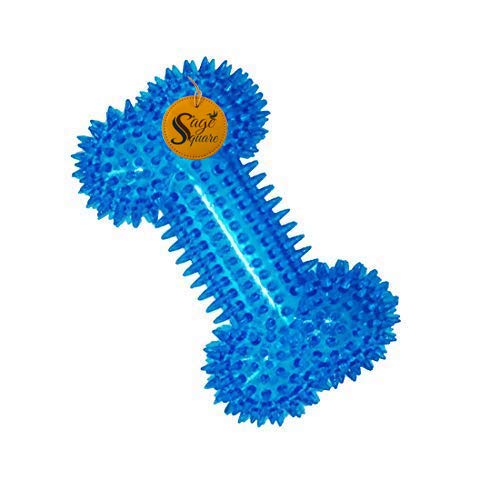 Sage Square 100% Durable Toys Durable Squeaky Bone-Shaped Pet Toy, Rubber Dental Chewing Biting Pet Toy for Small and Medium Dog Puppy (B08D3LG9KD) Amazon Price History, Amazon Price Tracker