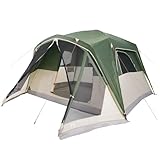 vidaXL Tienda campaña Familiar con Porche 6 Personas Impermeable Verde