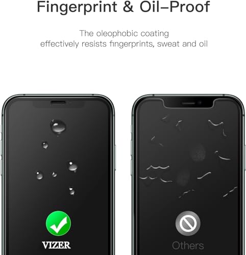 Image of vizer Military-Grade Tempered Glass Screen Protector for iPhone 13 (6.1 Inch) | 9H Hardness Gorilla Protection, HD Crystal Clear, Anti-Fingerprint, Bubble-Free Easy Installation