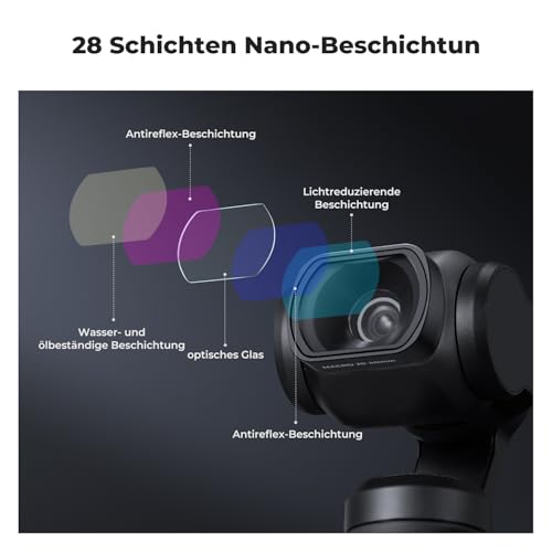 K&F CONCEPT kompatibel mit DJI Osmo Pocket 3/4, 10X Vergrößerung Objektiv für Makrofotografie Nahaufnahme HD Makro-Fotografie-Objektiv, Osmo Pocket 3 Zubehör, Osmo Pocket 4 Zubehör