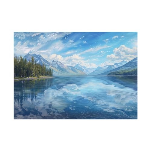 Impression sur toile intissée GFDJKHT tableau paysage de salon 80x120cm