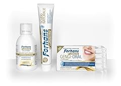 Forhans Kit per la Salute Orale, Integratore Gengi-Oral, Collutorio Bicomponente e Dentifricio Gel con Lattoferrina, Azione Antibatterica e Anti-infiammatoria, Senza Lattosio, Glutine e Zucchero