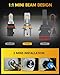 FAHREN Upgraded 9007 Led Bulbs,60000LM 1000% Brighter HB5 Bulbs, Real 1:1 Mini Size,6500K Cool White,IP68 Waterproof fog bulbs, Plug and Play, Pack of 2
