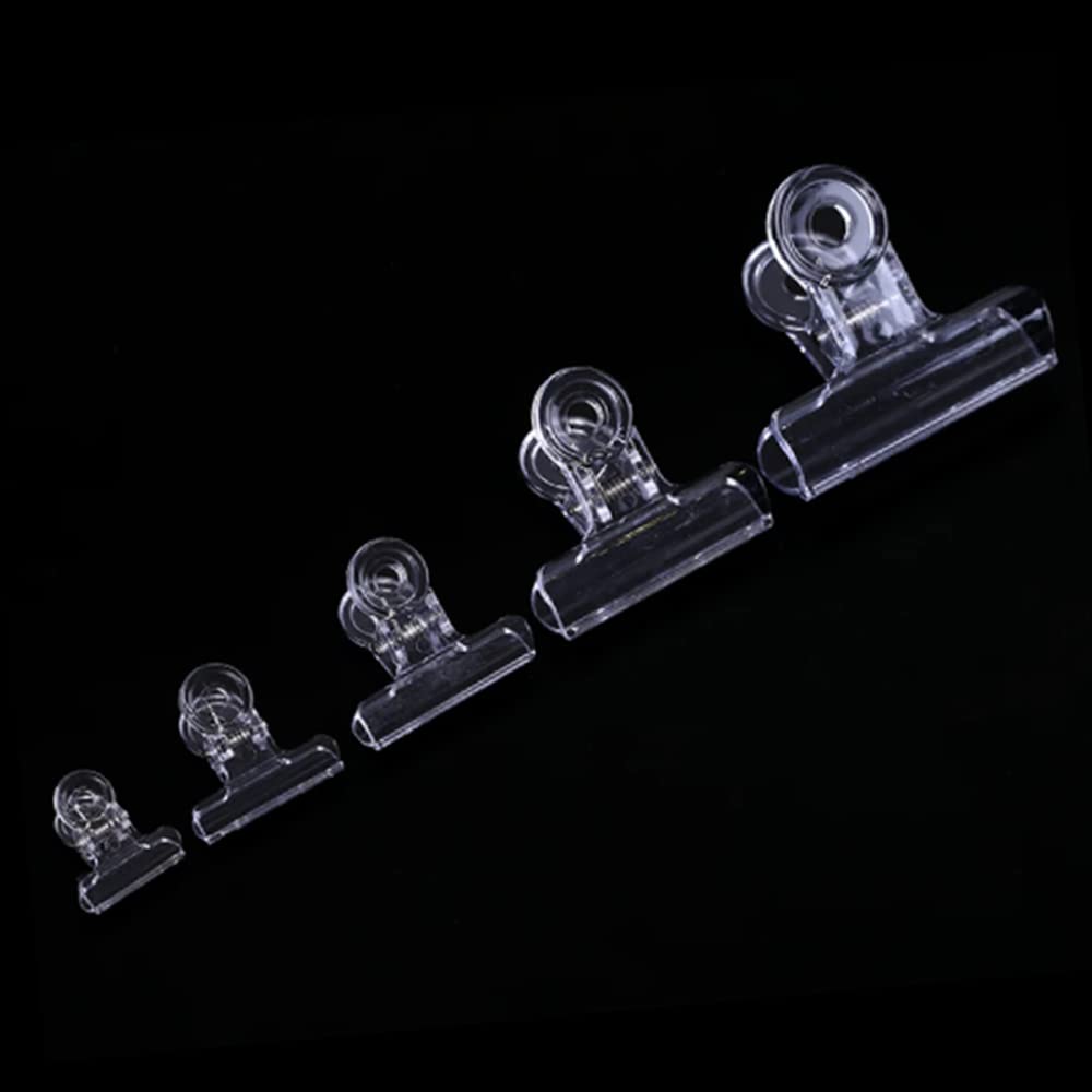 WellieSTR 10PCS (5size) Clear Fly Tying CDC Feather Clips Dubbing Clip Hackle Holding Tools Fly Fishing Accessories 22/31/38/50/63mm