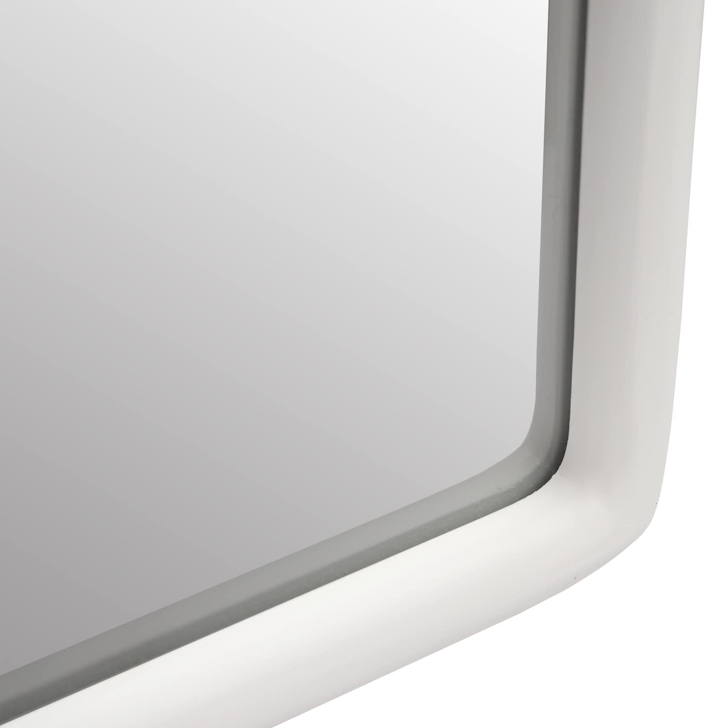 Medicine Cabinets Mirror Modern Wall Mounted Mirror Cabinet Solid Wood with Storage 24" x 16" (White)