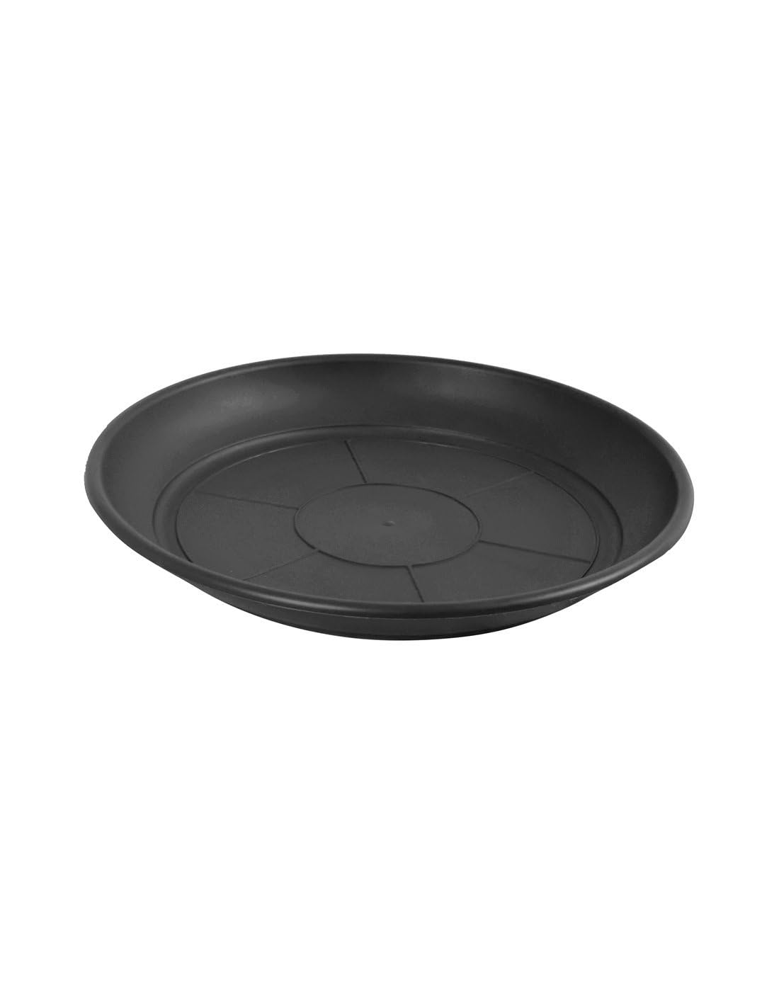 Jardin202 - Maceta Mediterranea Circular de plástico para Plantas y Flores | Drenaje incorporados | Plato - Diámetro: Desde 50 hasta 60 cm (Negro)