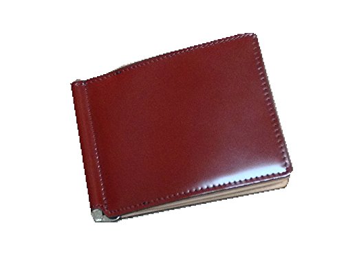 【Saint Mode（セイントモード）】コードバン(馬尻革)×本ヌメ革 BOX型小銭入れ付マネークリップ (チョコ)