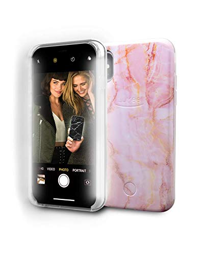 Lumee Selfie Phone Case, Pink Quartz | Led Lighting, Variable Dimmer | Shock Absorption, Bumper Case | Iphone X/Iphone Xs (Ls-Ipx-Pqz2) #TOP4
