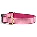 Up Country Pink Gingham Dog Collar, Small (9 to 15 inches) 5/8 inch Narrow Width
