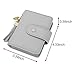 ZOOEASS Women's Mini Credit Card Case Wallet with ID Window and Card Holder purse 9 Colors(Gray)