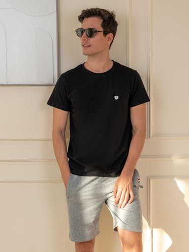 Image of Lux Cozi Men's Cotton Solid Regular Fit T-Shirt