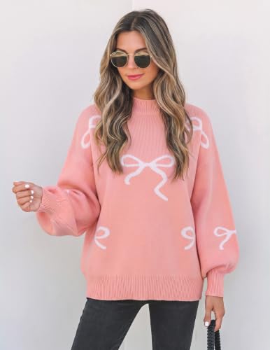 Image of ZESICA Women's 2026 Fall Striped Pullover Sweaters Tops Fashion Outfits