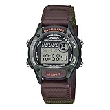 Casio Iluminador | Serie W220HF | Retroiluminación LED | Alarma | Cronógrafo | Reloj Digital | Verde/Marrón