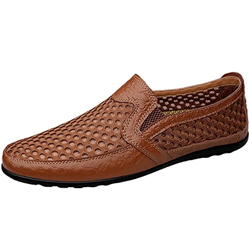 Men's Breathable Mesh Loafers Casual Slip-on Outdoor Walking Hiking Shoes