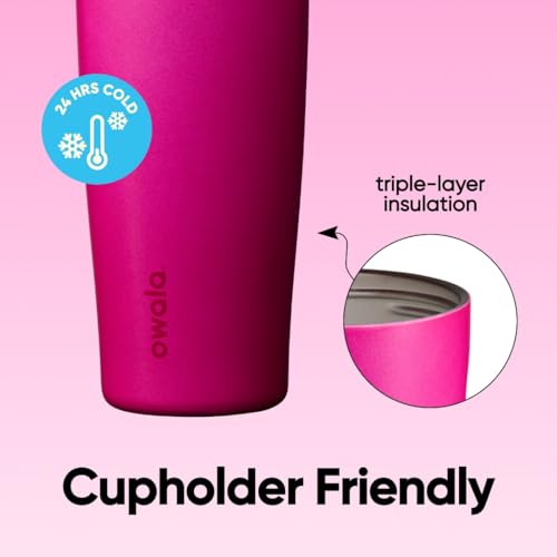 Image of Owala FreeSip Sway Insulated Stainless Steel Water Bottle with Two-Way Spout, Built-In Straw and Bucket Handle, Made for Travel, School, and Sports, 40oz, BPA Free, Leak Proof, Read My Lips