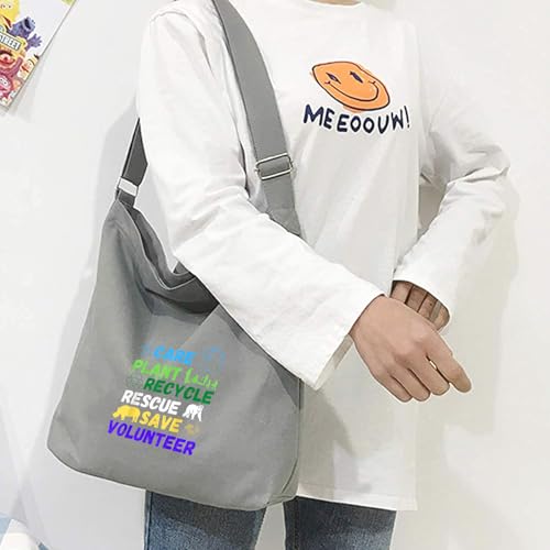 Image of Lify Women's Retro Large Size Canvas Shoulder Bag Hobo Crossbody Handbag Casual Tote - 1 Piece